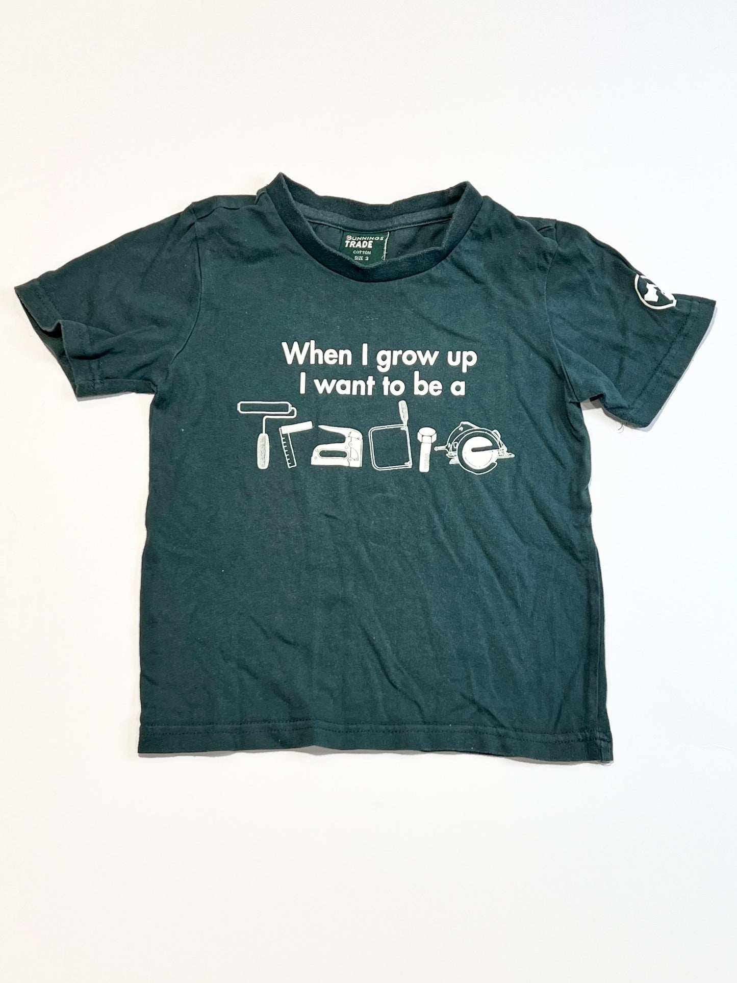 Green tradie tee - Size 3