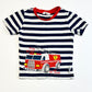 Striped fire truck tee - Size 3