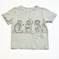Grey monkeys tee - Size 3-4