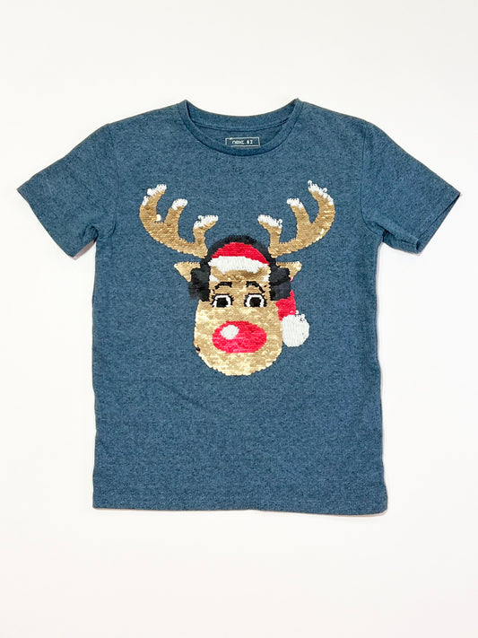 Sequined Rudolph tee - Size 4-5