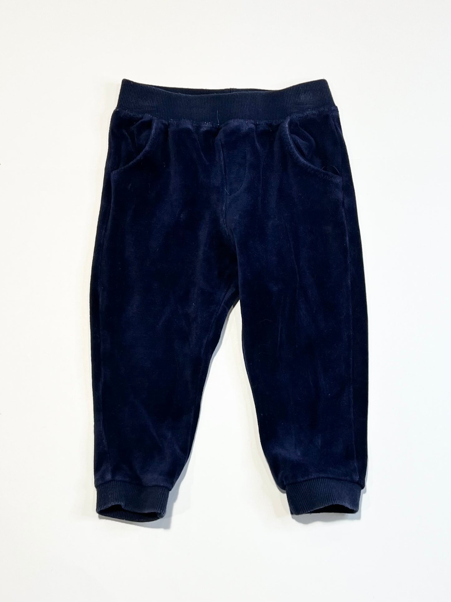 Navy velour trackies - Size 1