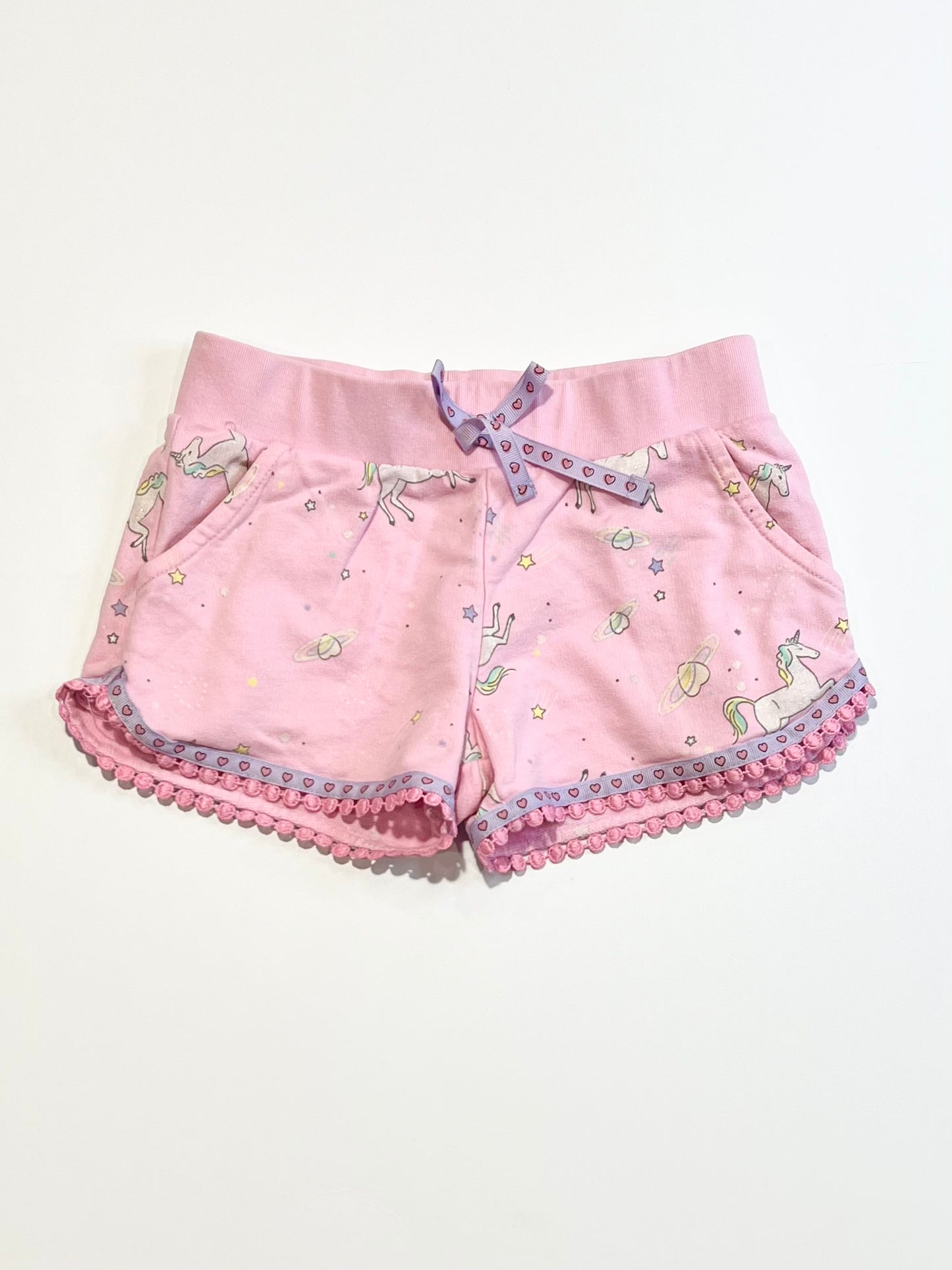 Glitter unicorn sweat shorts - Size 3