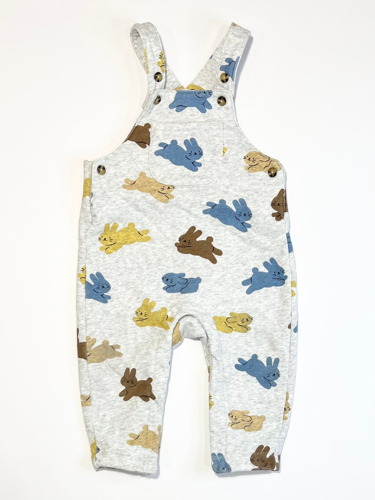 Fleece bunny overalls - Size 1