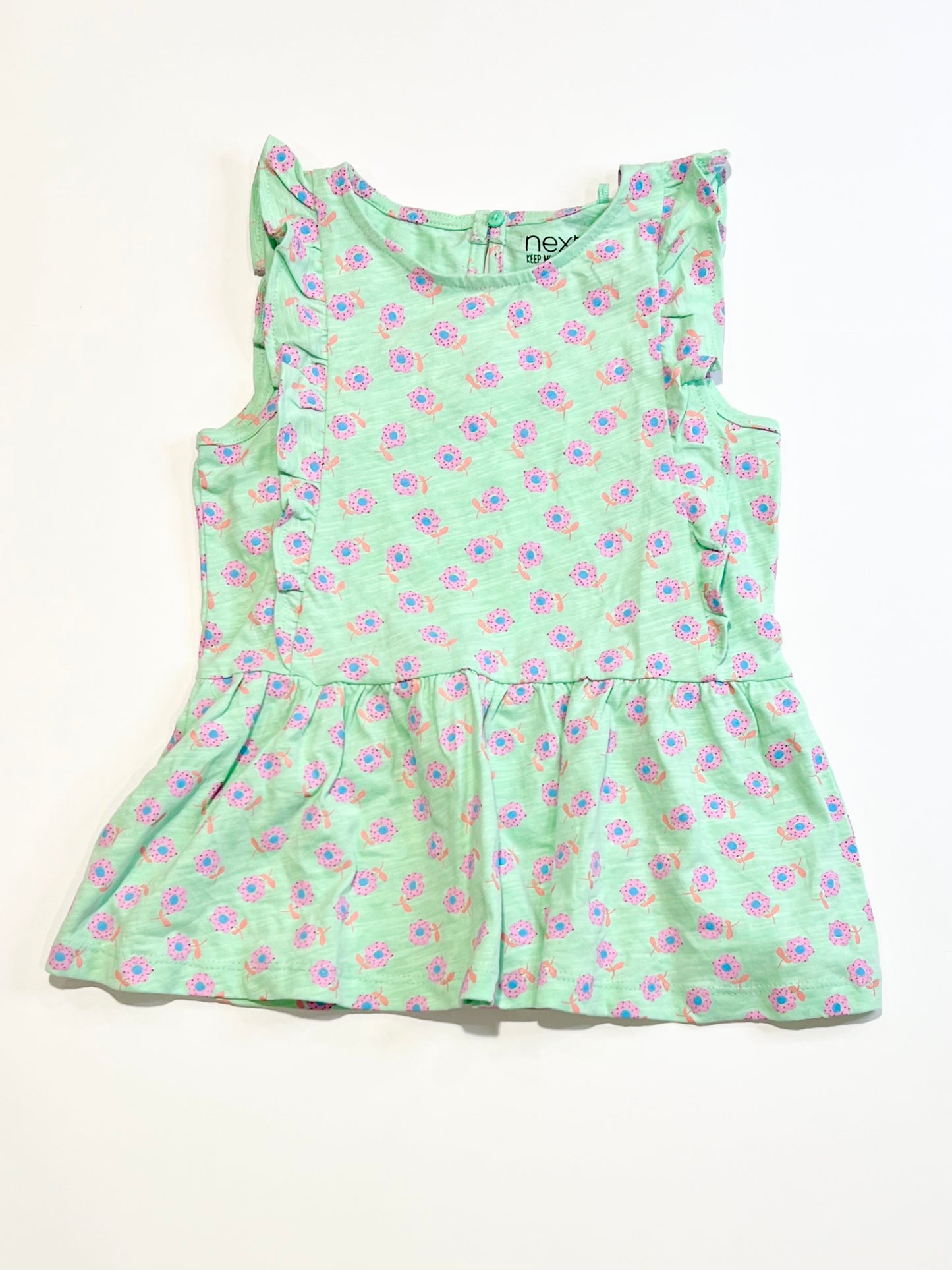 Green ruffle tank - Size 3-4