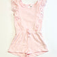 Pink jersey playsuit - Size 3