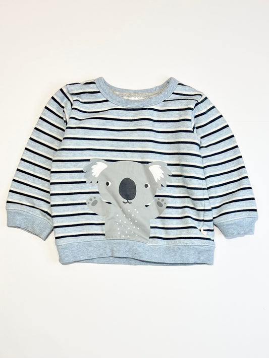 Striped koala sweater - Size 1