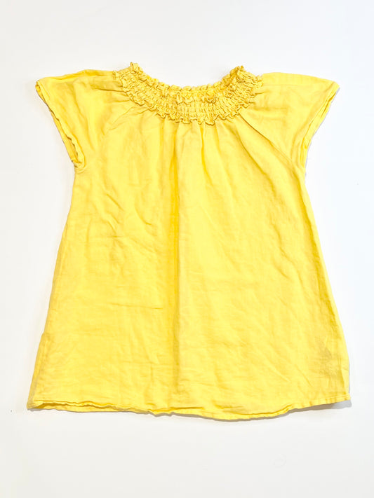 Woven yellow dress - Size 3-4