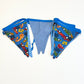 Blue racecar bunting