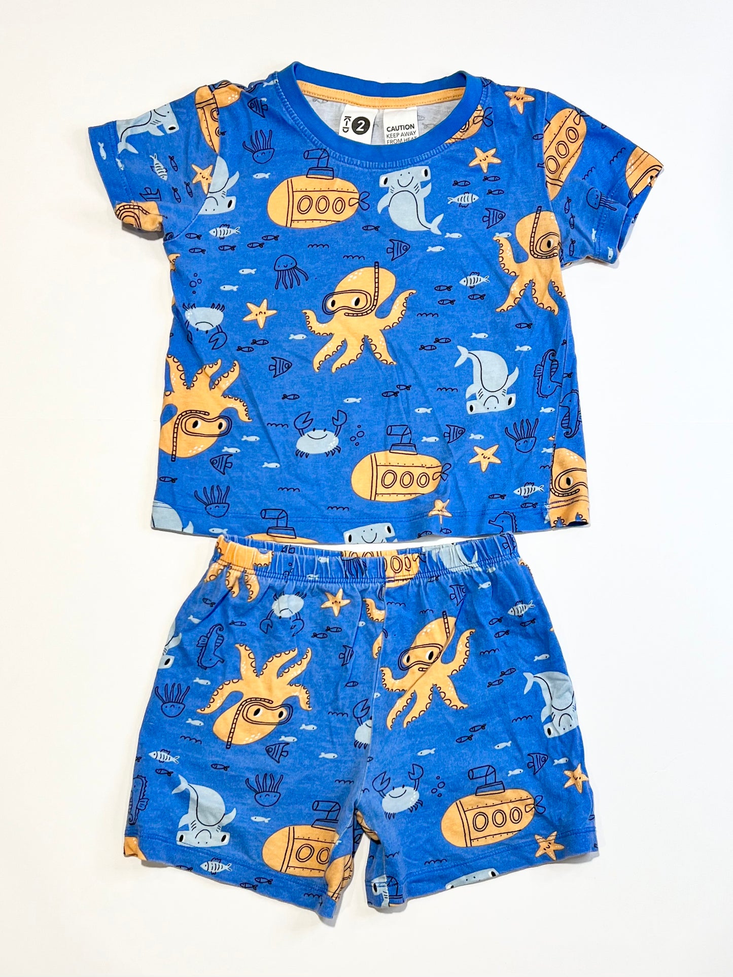 Sea creatures pyjamas - Size 2