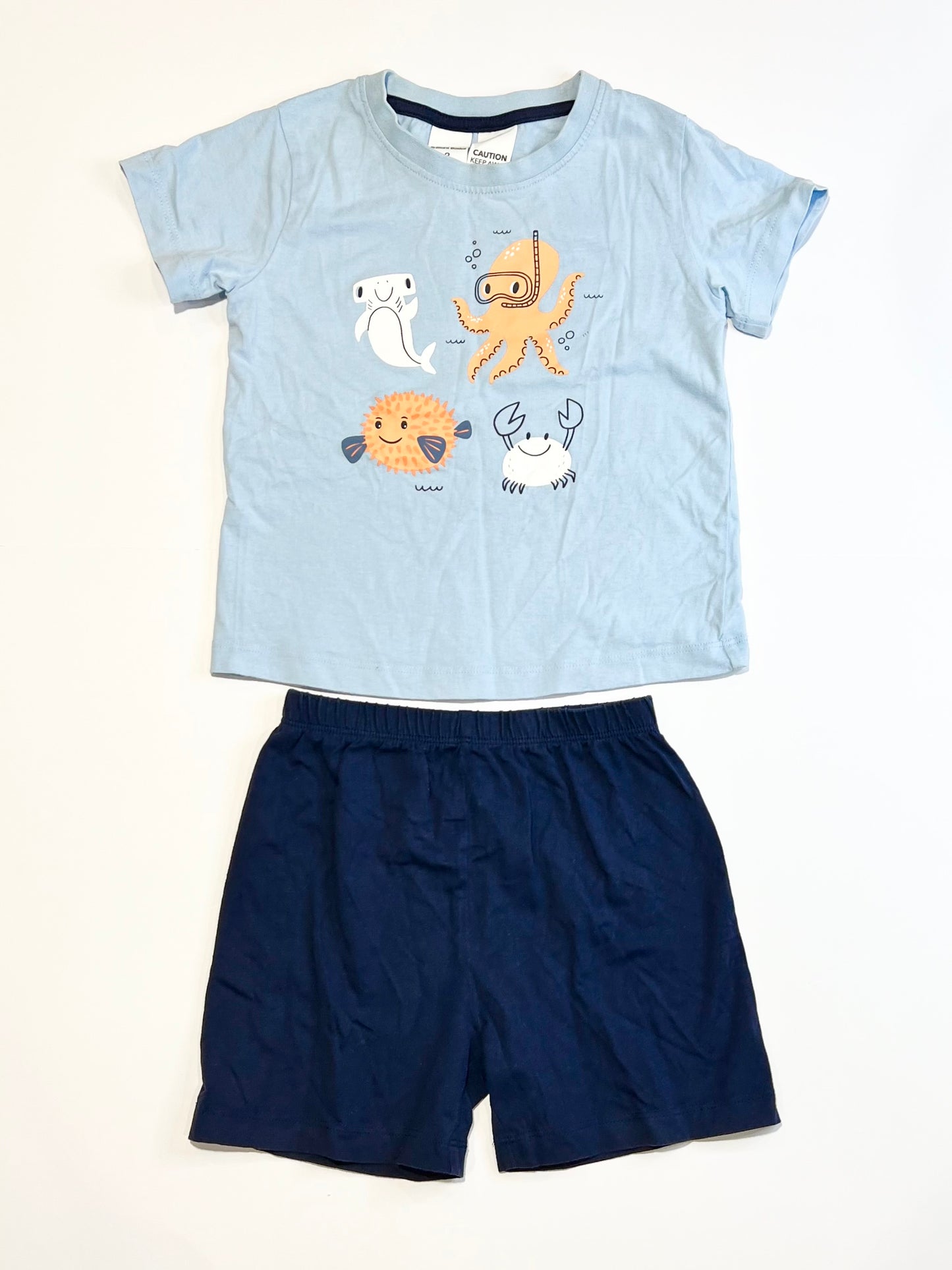 Sea creatures pyjamas - Size 2