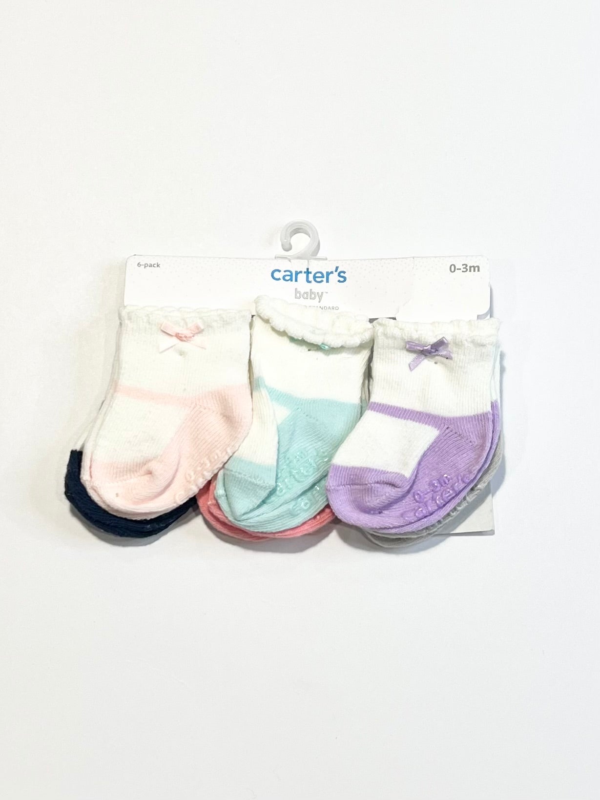 6-pack socks brand new - Size 0-3 months