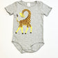 Grey giraffe bodysuit - Size 2