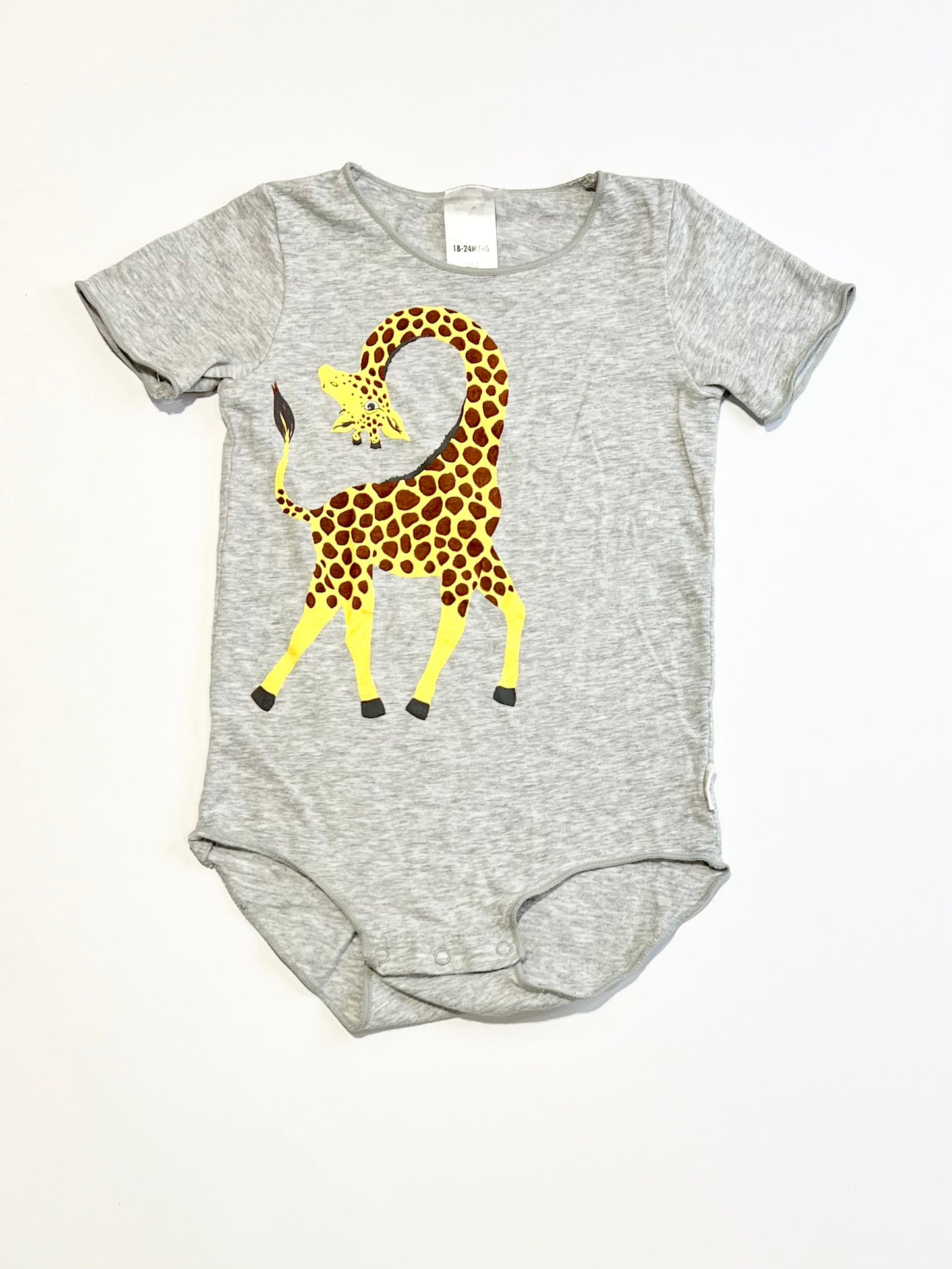 Grey giraffe bodysuit - Size 2