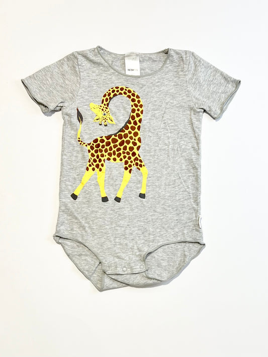 Grey giraffe bodysuit - Size 2