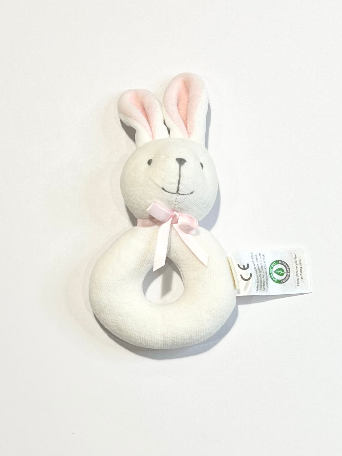 Plush bunny rattle