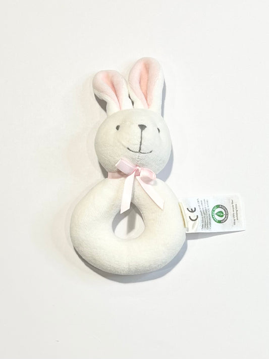 Plush bunny rattle