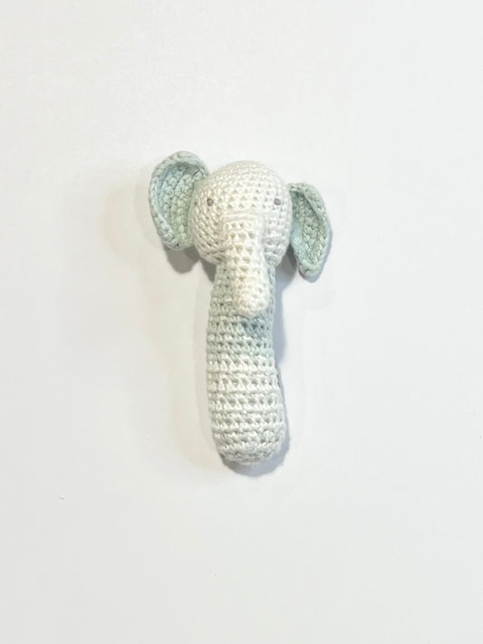 Crochet elephant rattle