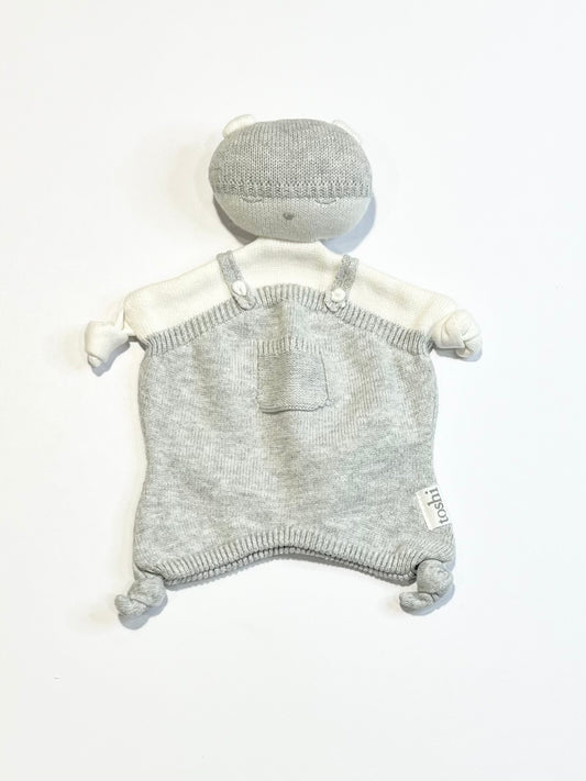 Grey knit comforter