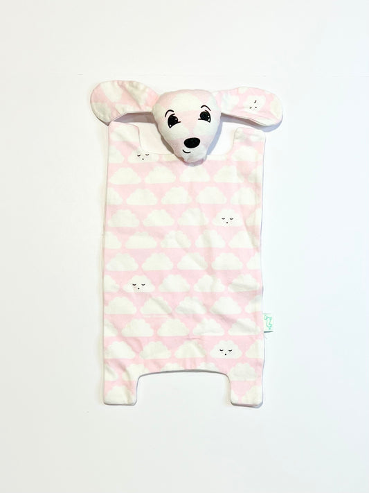 Pink puppy comforter