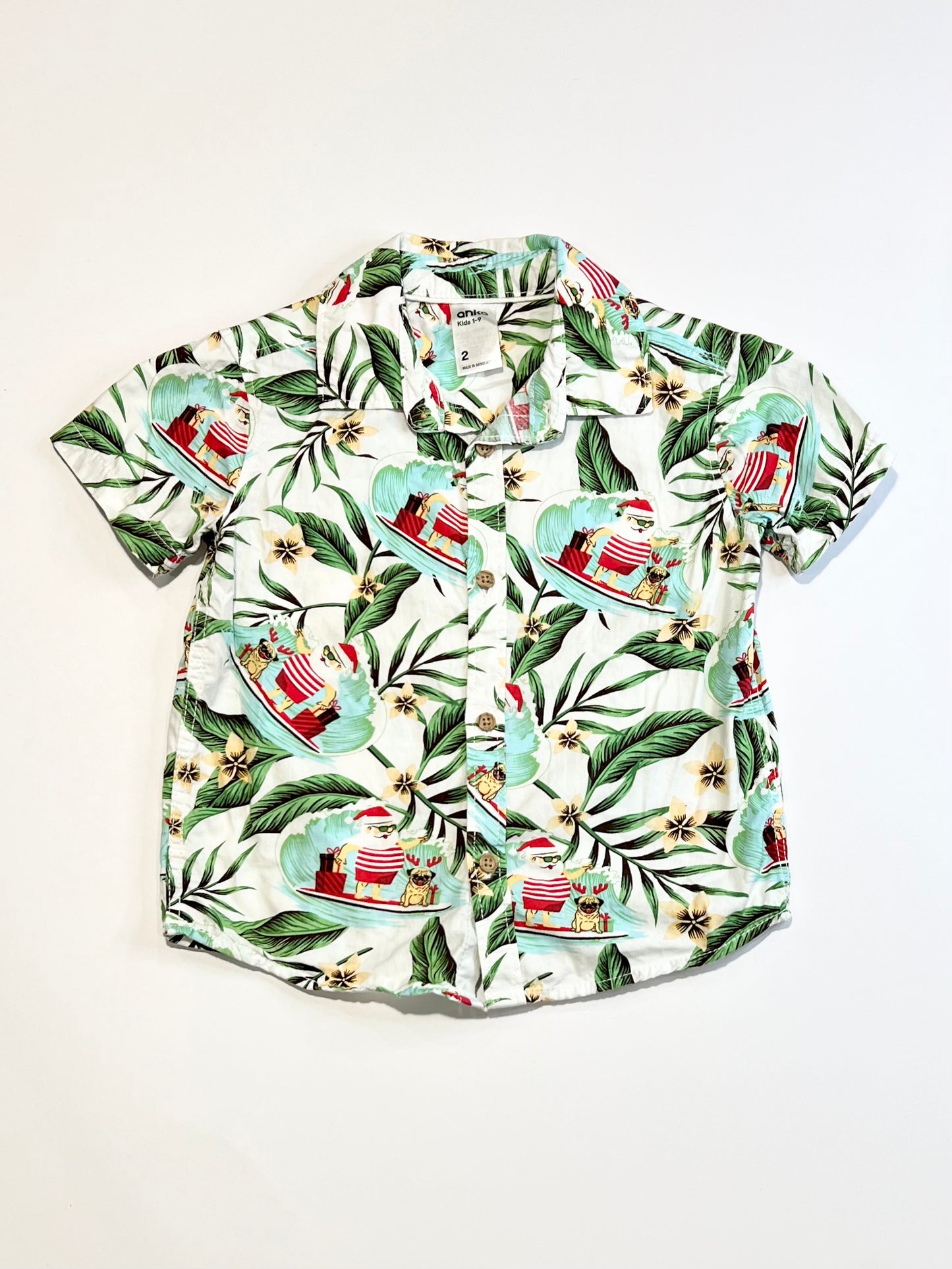 Surfing Santa shirt - Size 2