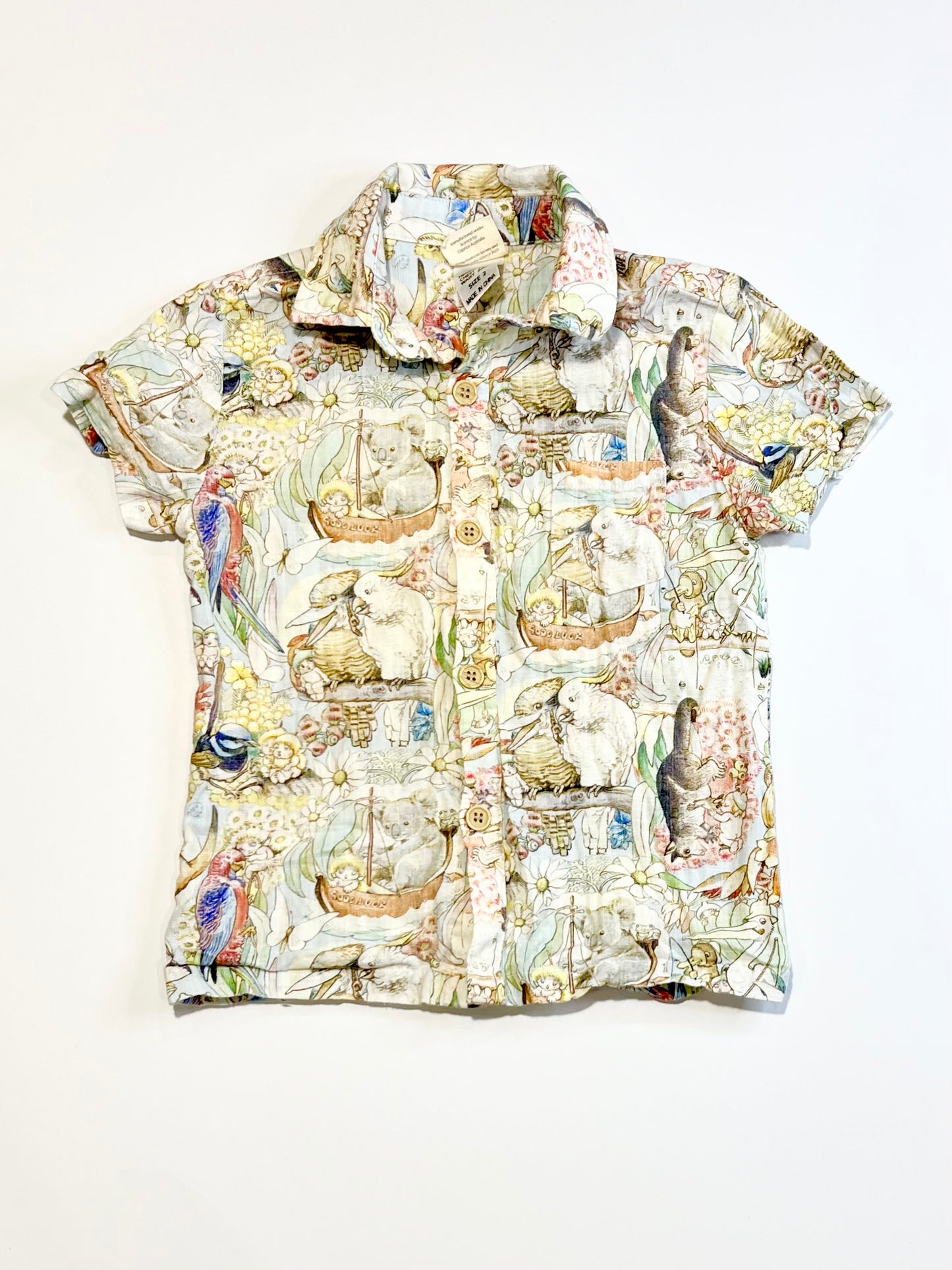 Woven characters shirt - Size 2