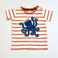 Striped octopus tee - Size 2