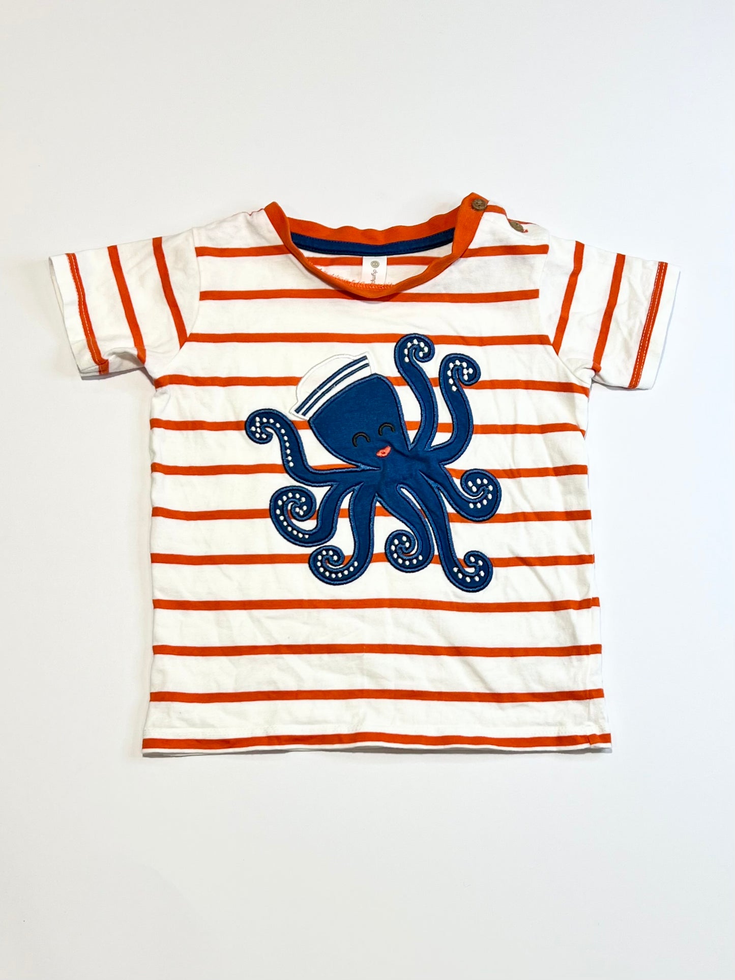 Striped octopus tee - Size 2