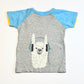 Grey llama tee - Size 2