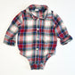 Flannelette shirt bodysuit - Size 0