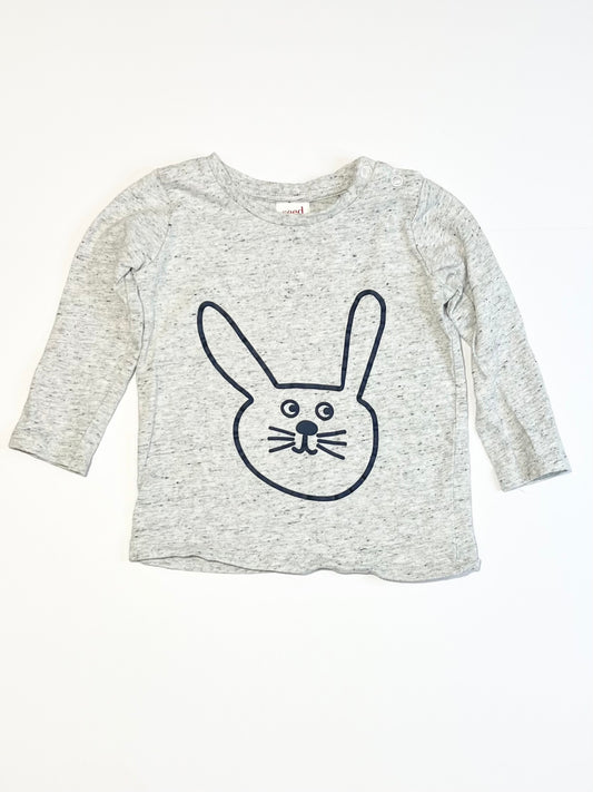 Grey bunny top - Size 0