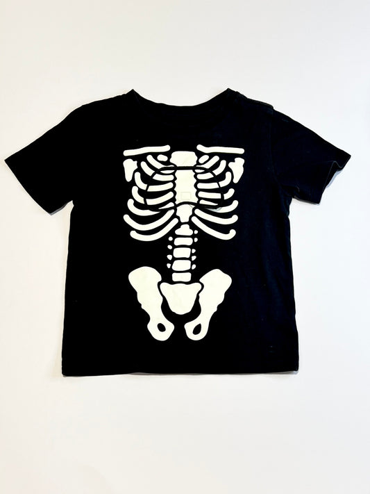 Glow-in-the-dark skeleton tee - Size 2