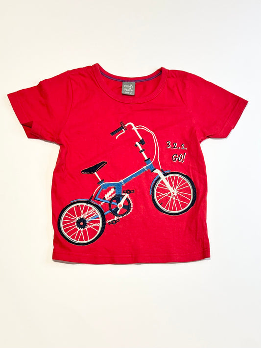 Red bicycle tee - Size 2