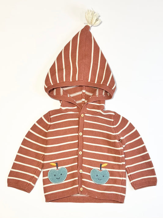 Striped hooded cardigan - Size 0
