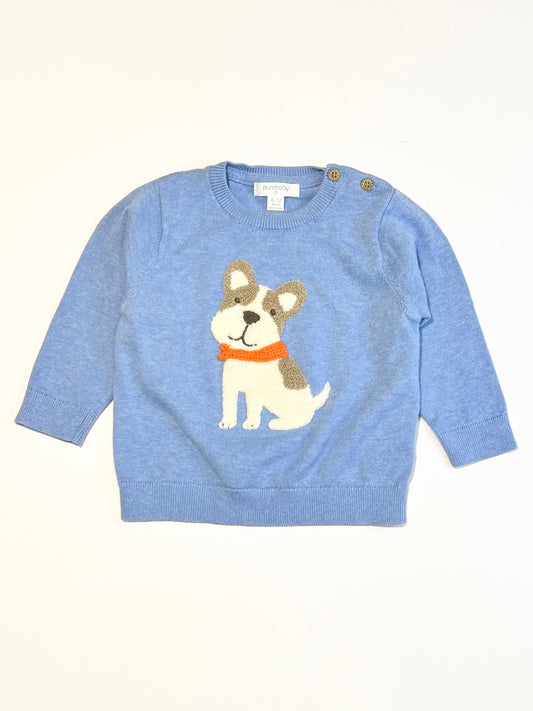 Blue puppy jumper - Size 0