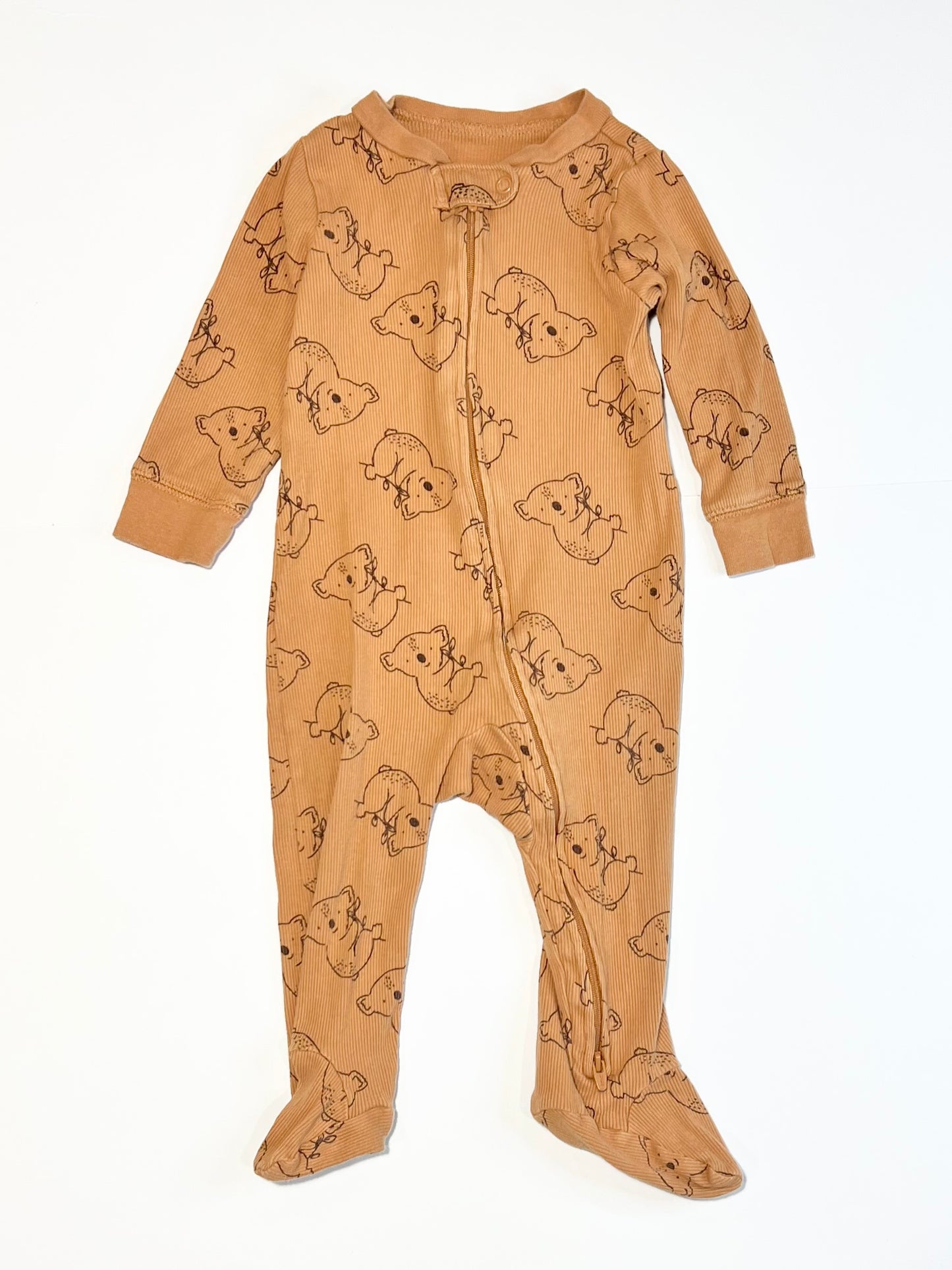 Ribbed koala zip onesie - Size 6-9 months