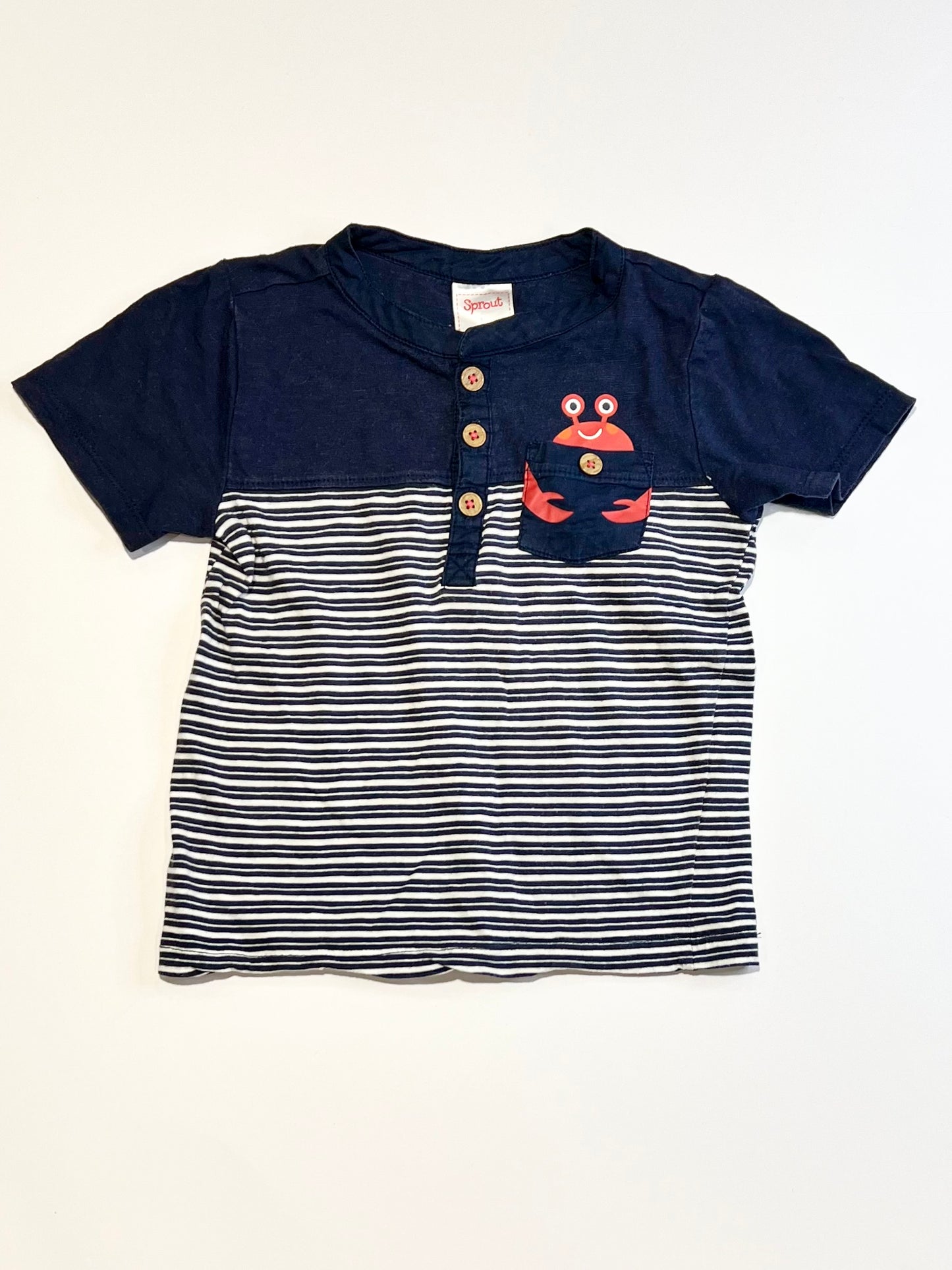 Navy crab tee - Size 2