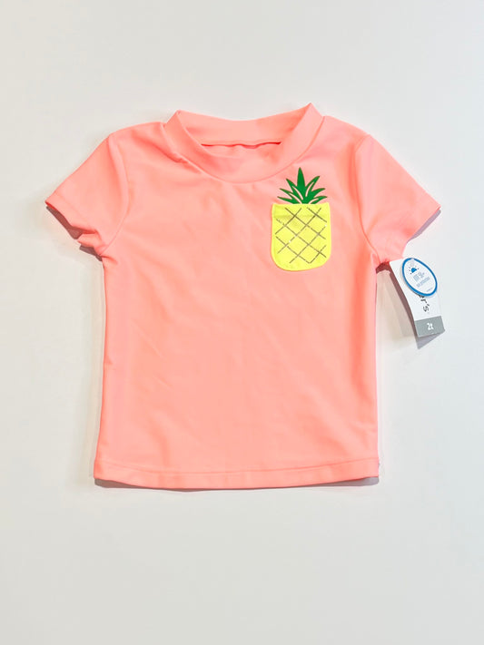 Fluro pineapple rashie brand new - Size 2