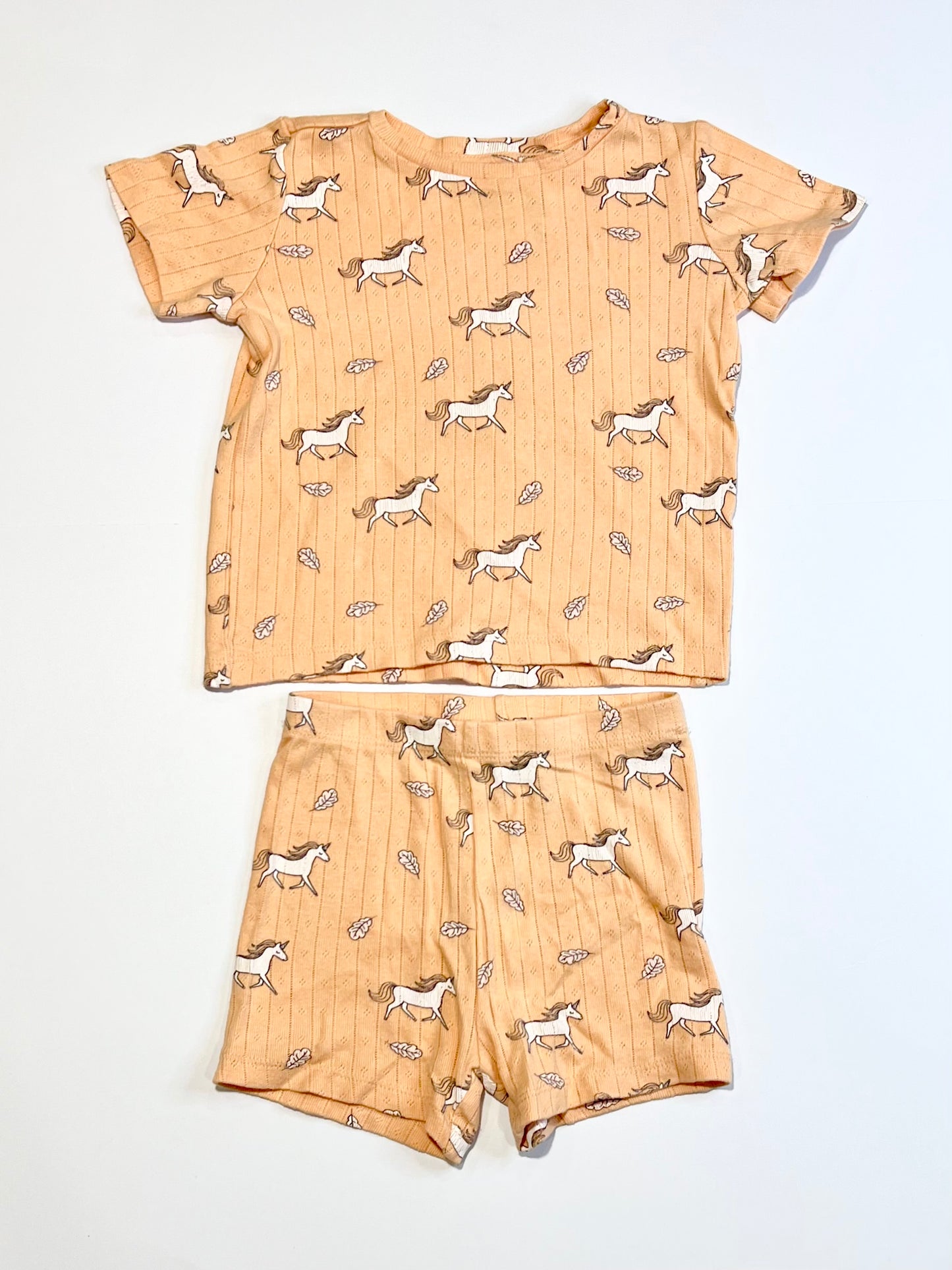 Ribbed unicorn pyjamas - Size 2