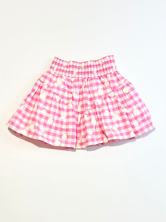 Gingham daisies skirt - Size 2