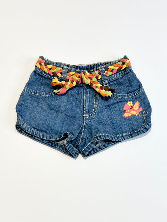 Embroidered denim shorts - Size 2