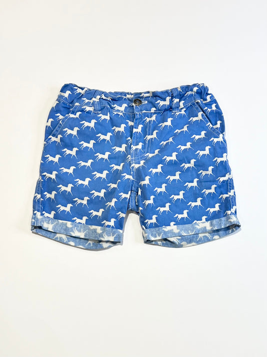 Blue horse shorts - Size 2-3