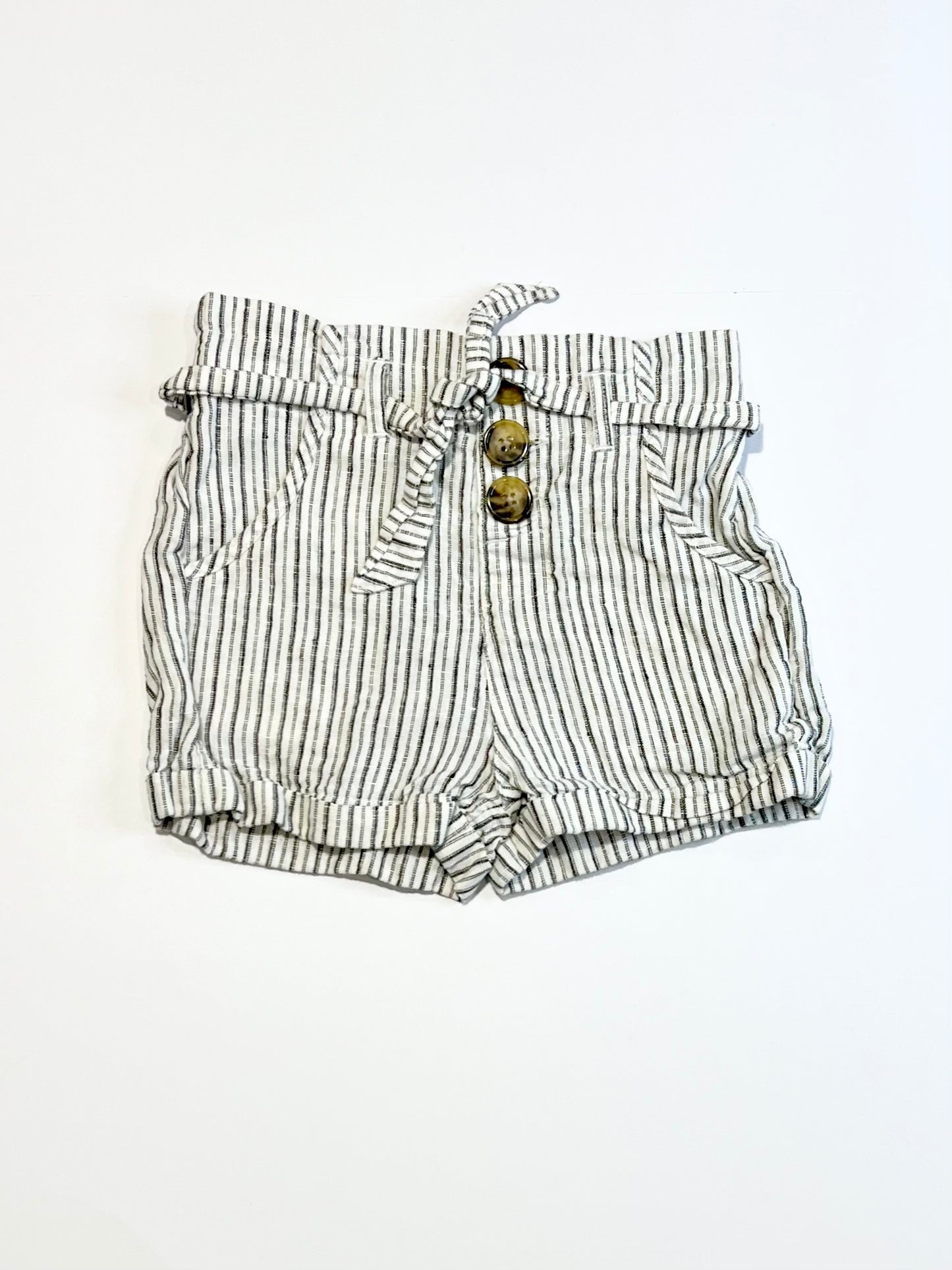 Striped linen shorts - Size 2