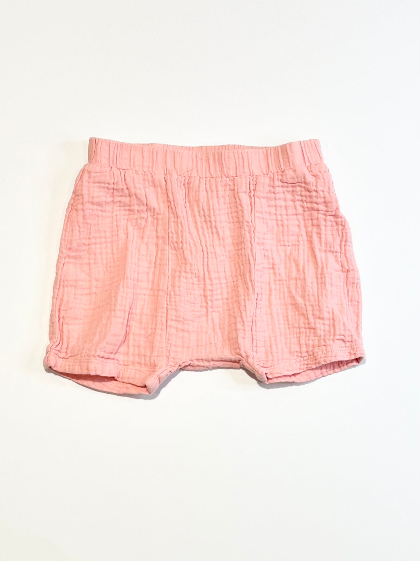 Pink muslin shorts - Size 2