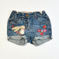 Embroidered denim shorts - Size 2-3