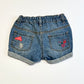 Embroidered denim shorts - Size 2-3