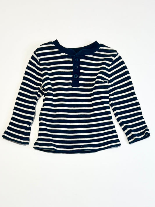 Ribbed henley top - Size 00