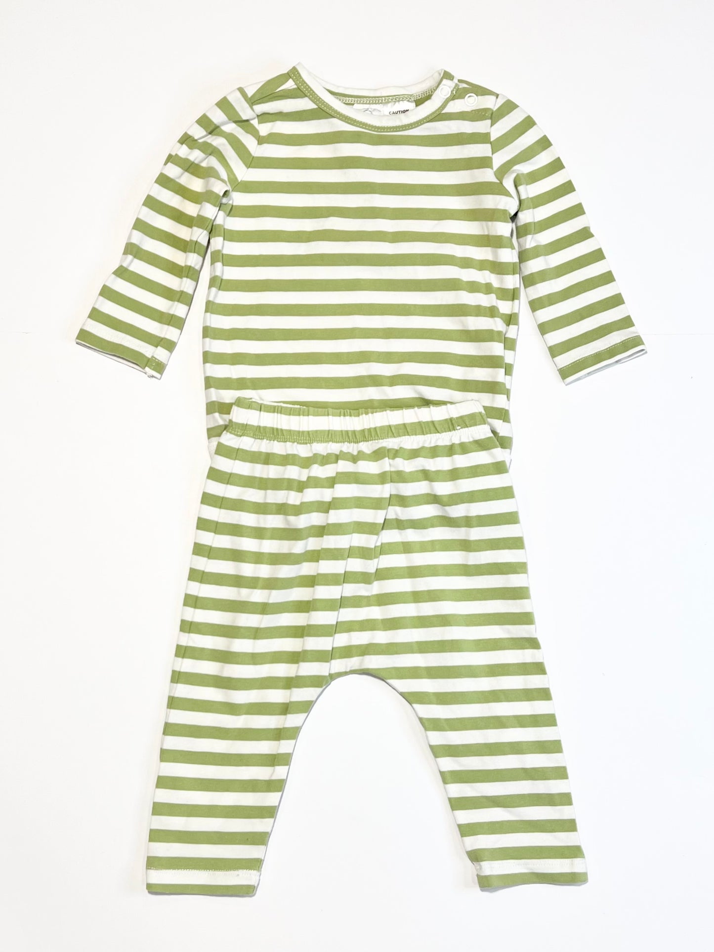 Green striped set - Size 00