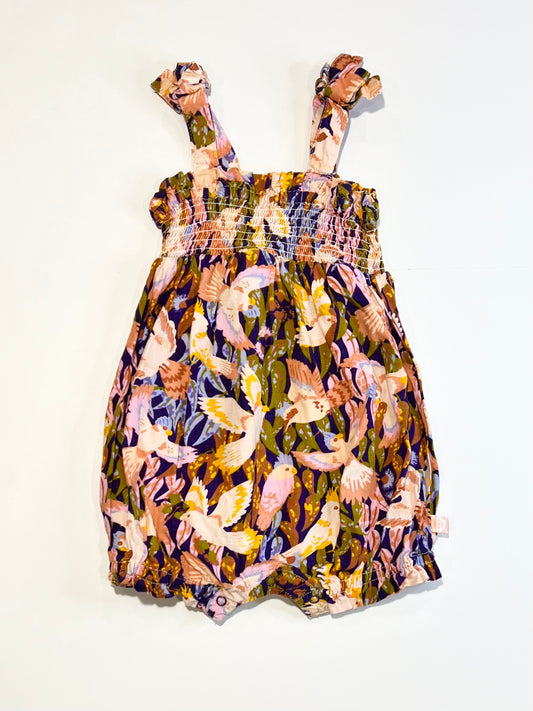 Woven birds romper - Size 2