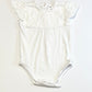 White cutwork ruffle bodysuit - Size 2