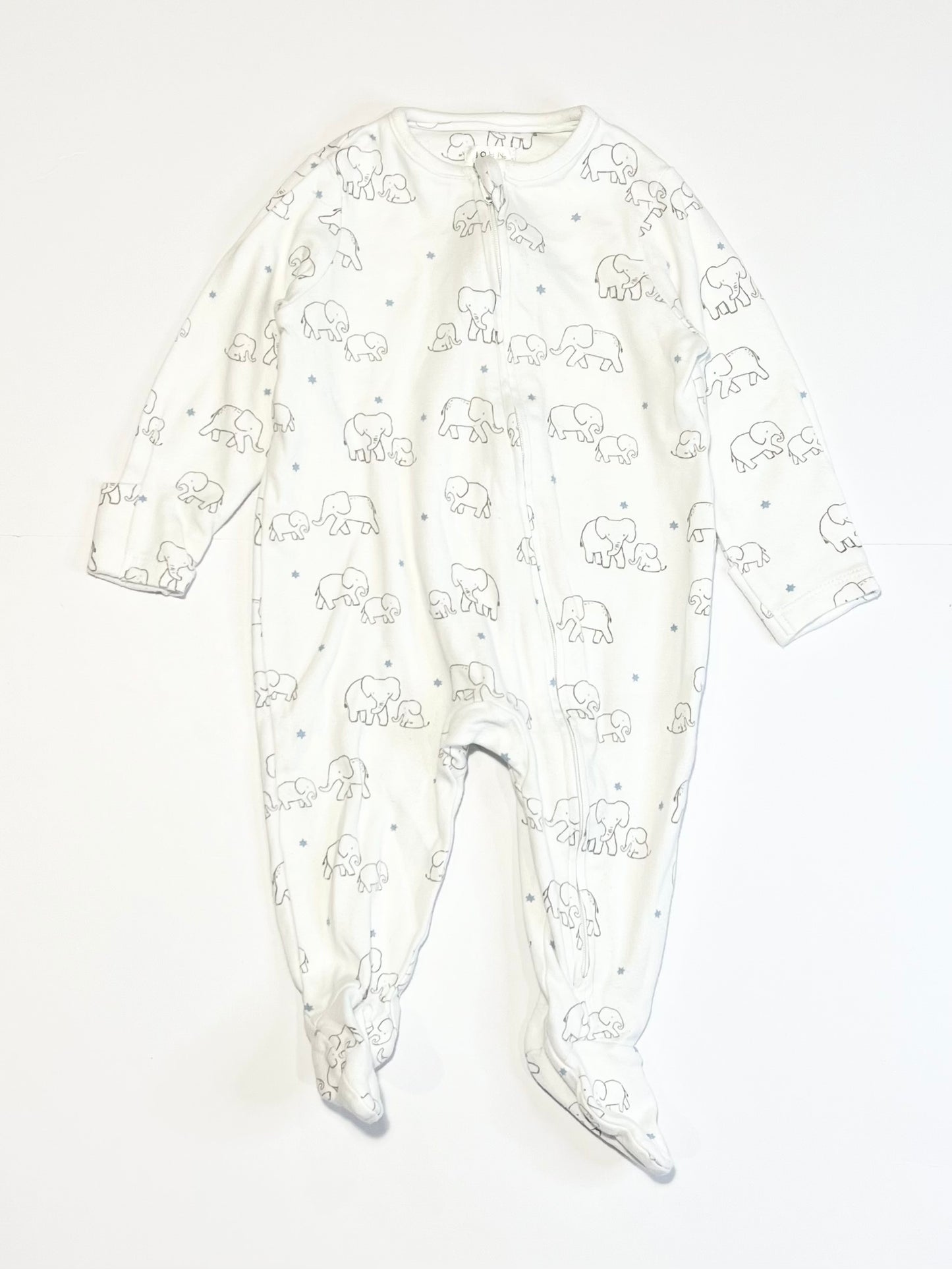 Elephants zip onesie - Size 00